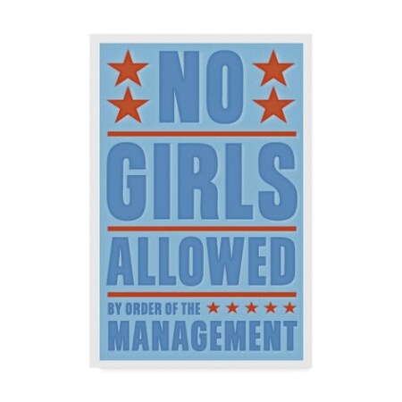 Trademark Fine Art John W. Golden 'No Girls Allowed' Canvas Art, 22x32 ALI30775-C2232GG